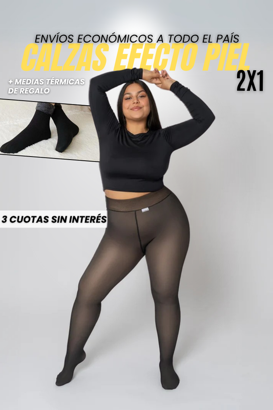 2x1 CALZAS EFECTO PIEL + MEDIAS TÉRMICAS DE REGALO